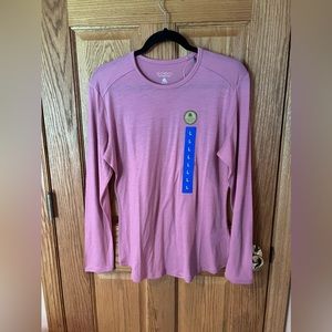 Segments long sleeve wool tee pink